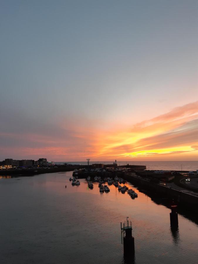 La Coquille - vue mer panoramique&port Tréport Le Tréport Esterno foto