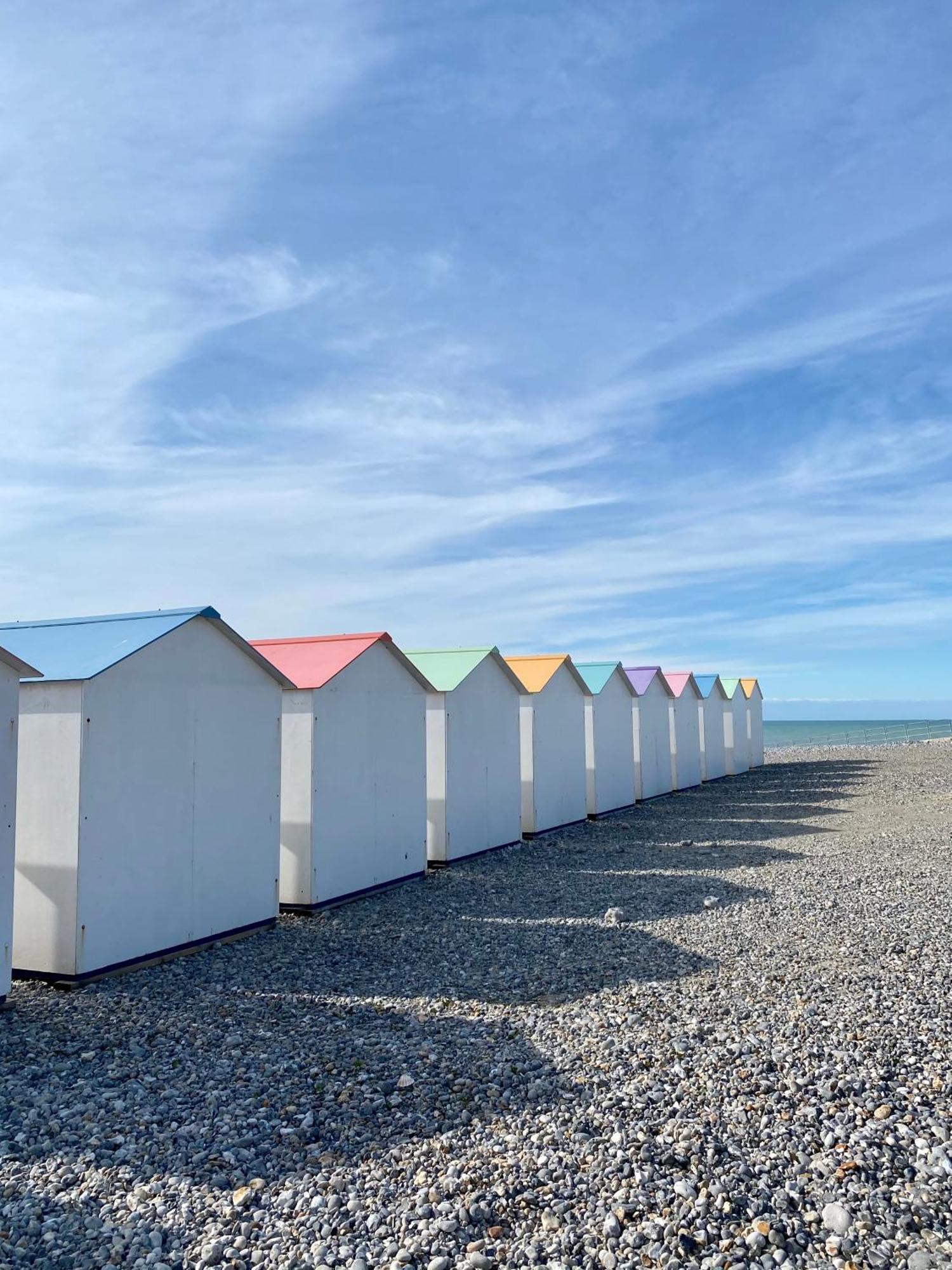 La Coquille - vue mer panoramique&port Tréport Le Tréport Esterno foto